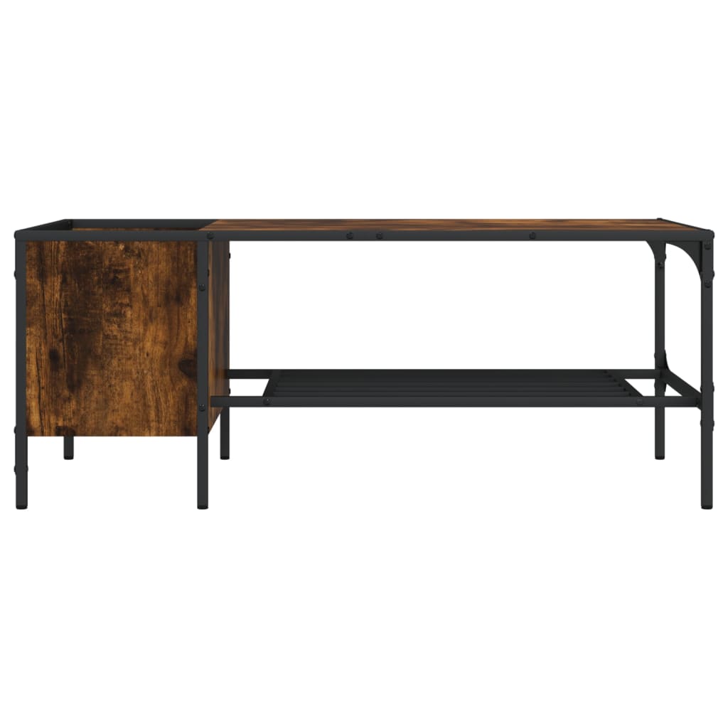 Table basse avec support chêne fumé 100x51x40cm bois ingénierie Tables basses vidaXL