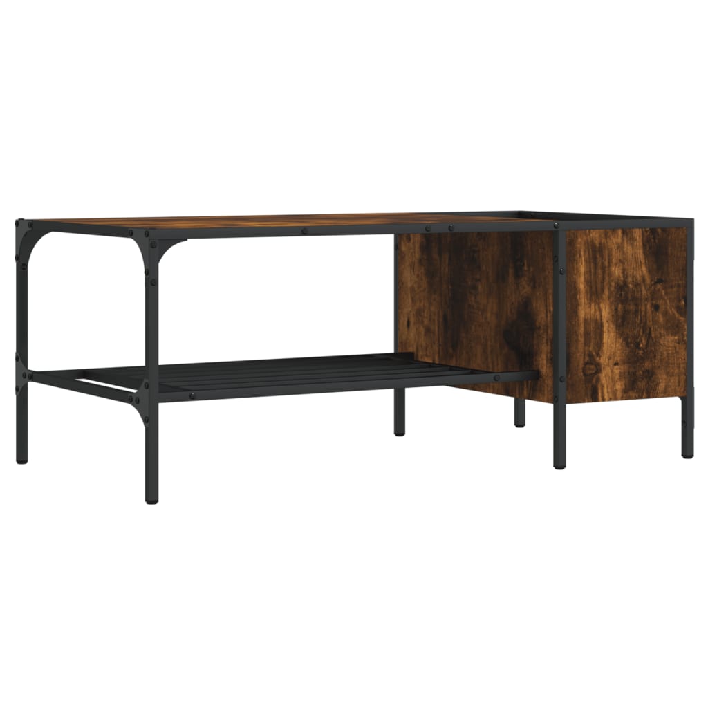 Table basse avec support chêne fumé 100x51x40cm bois ingénierie Tables basses vidaXL