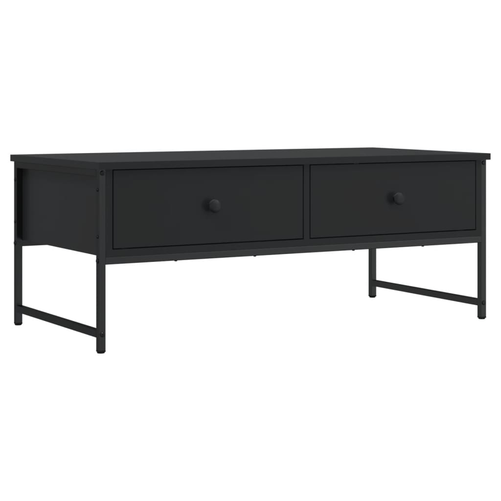 Table basse noir 101x49x39,5 cm bois d'ingénierie - XIOS