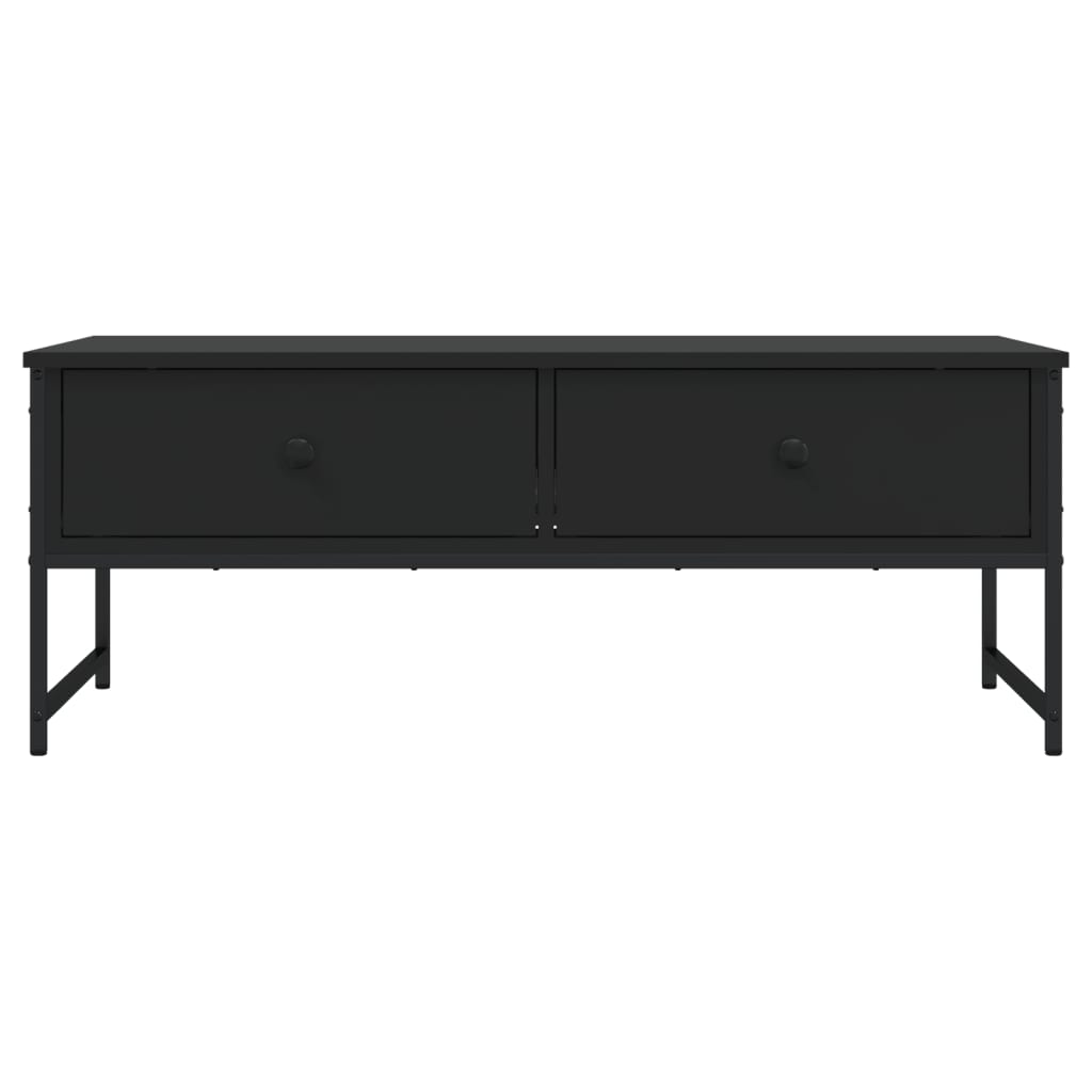 Table basse noir 101x49x39,5 cm bois d'ingénierie - XIOS