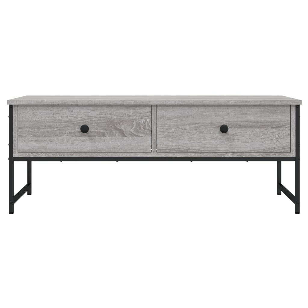 Table basse sonoma gris 101x49x39,5 cm bois d'ingénierie - XIOS