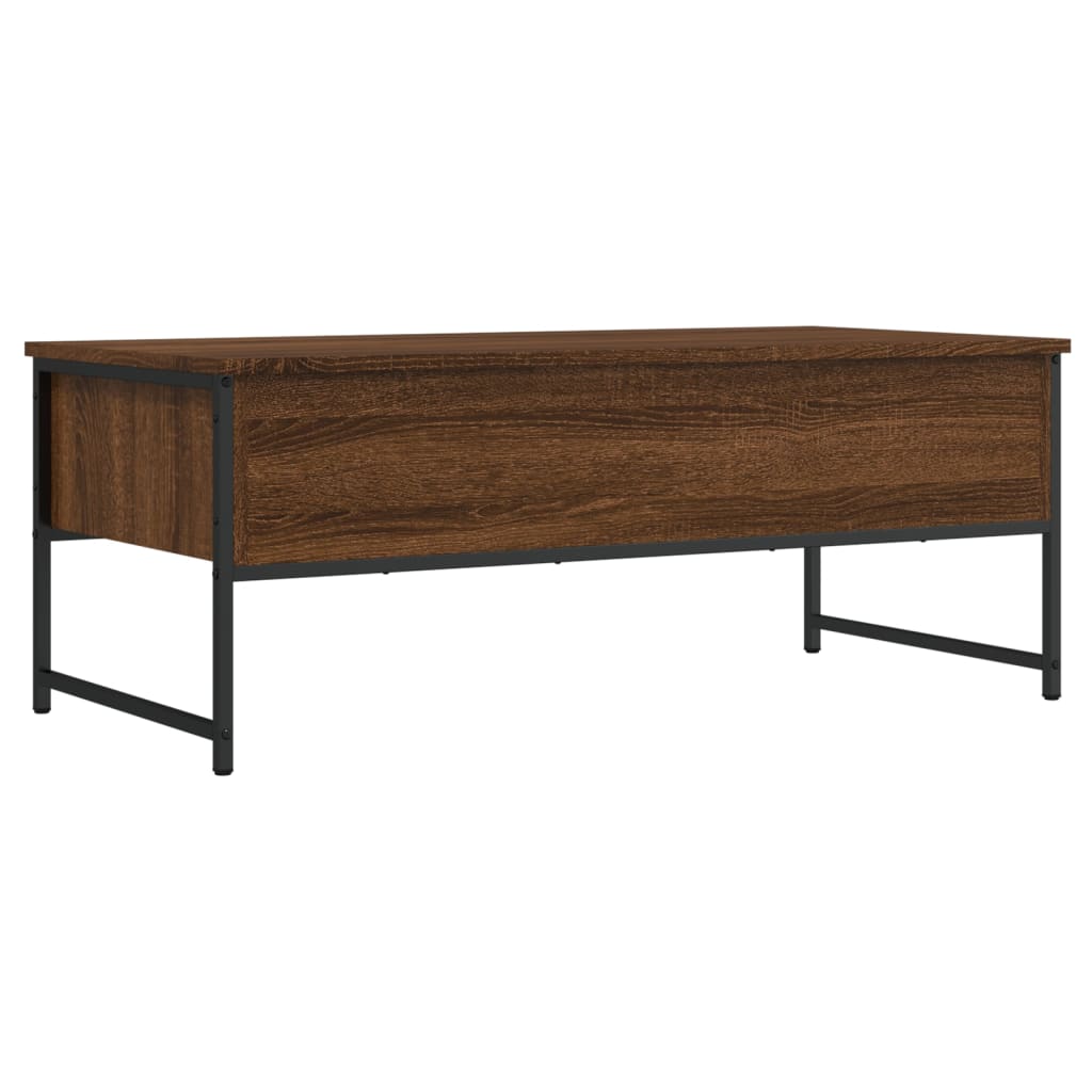 Table basse chêne marron 101x49x39,5 cm bois d'ingénierie - XIOS