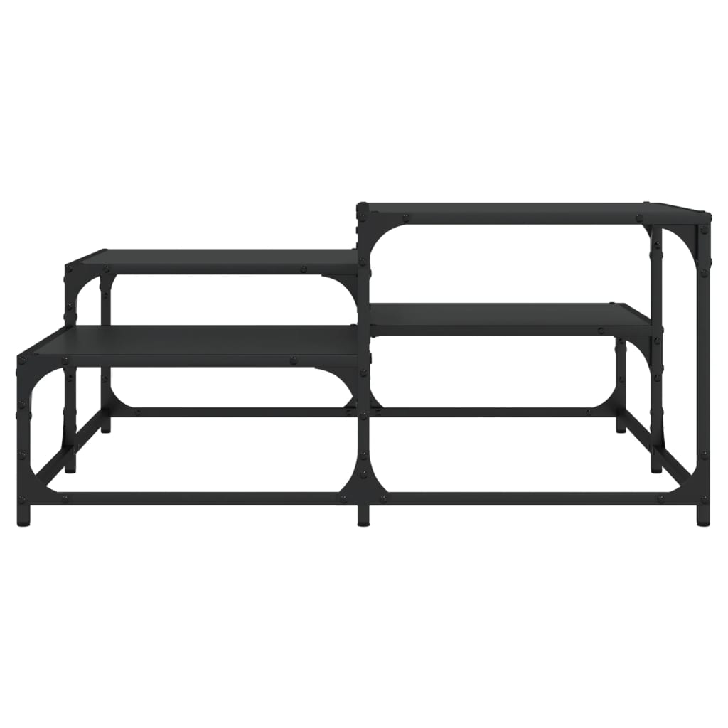 Table basse noir 87,5x87,5x40 cm bois d'ingénierie - XIOS