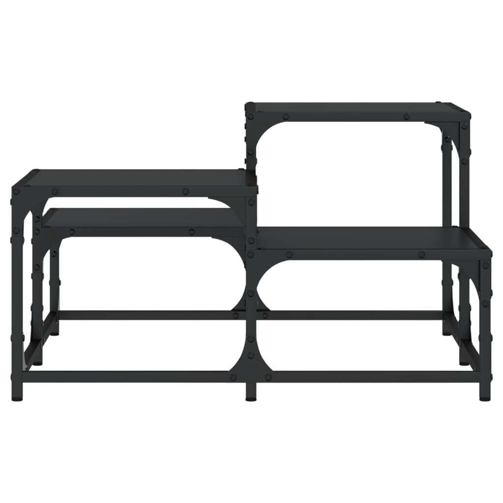 Table basse noir 68x68x40 cm bois d'ingénierie - XIOS