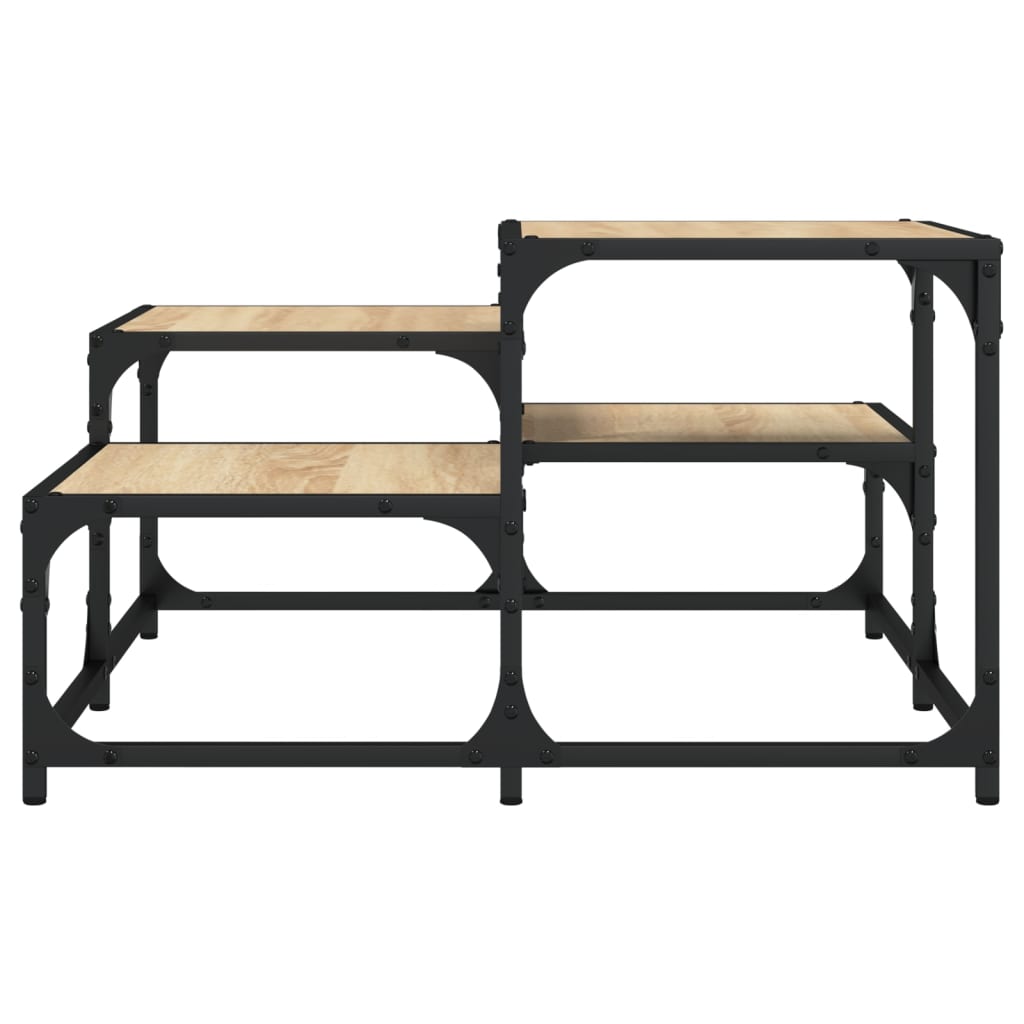 Table basse chêne sonoma 68x68x40 cm bois d'ingénierie - XIOS