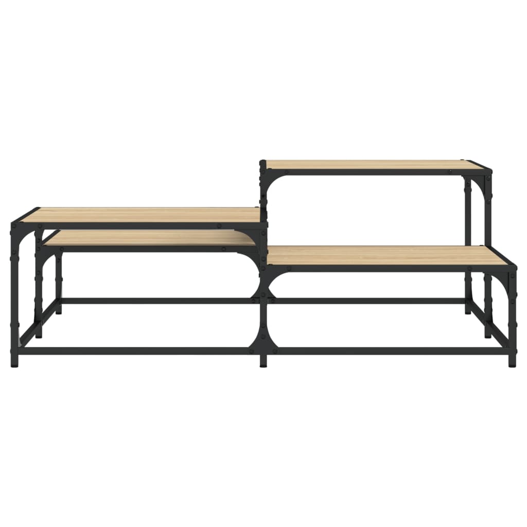 Table basse chêne sonoma 107x107x40 cm bois d'ingénierie - XIOS