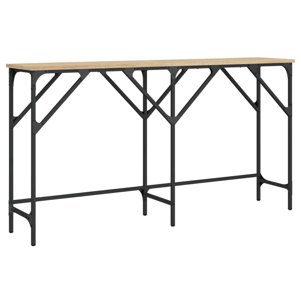 Table console chêne sonoma 140x29x75 cm bois d'ingénierie - XIOS