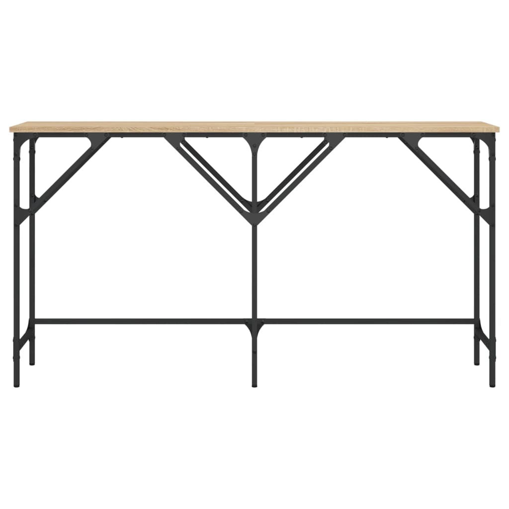 Table console chêne sonoma 140x29x75 cm bois d'ingénierie - XIOS