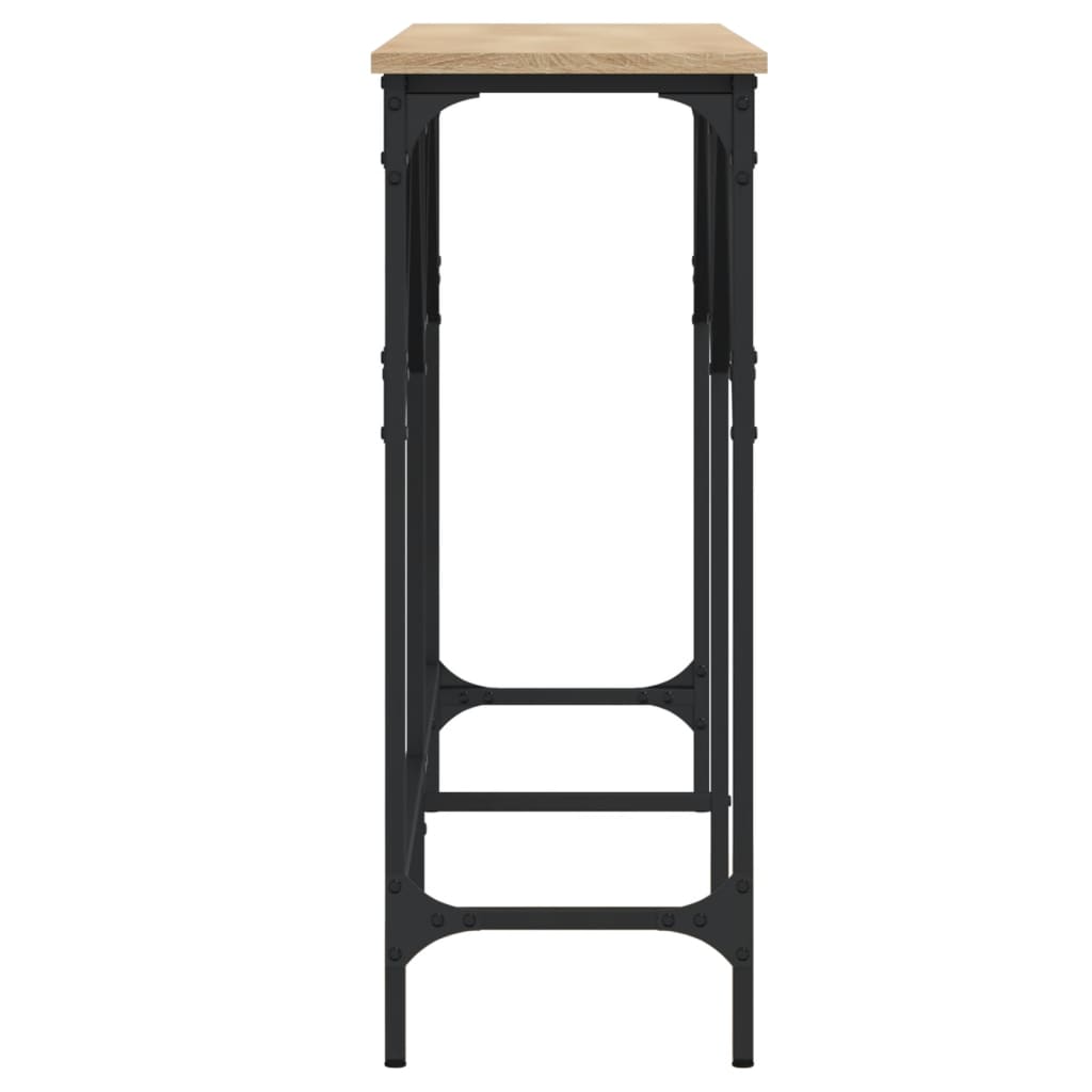 Table console chêne sonoma 140x29x75 cm bois d'ingénierie - XIOS