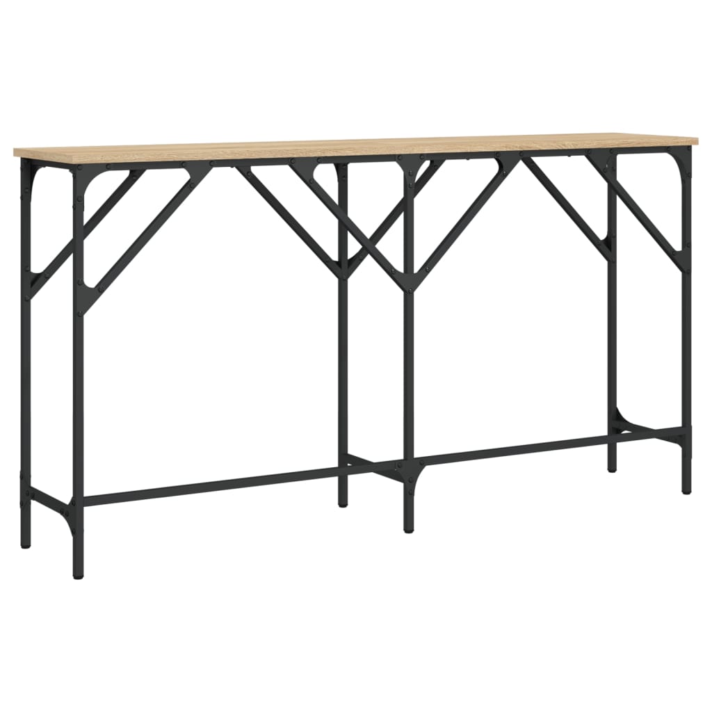 Table console chêne sonoma 140x29x75 cm bois d'ingénierie - XIOS
