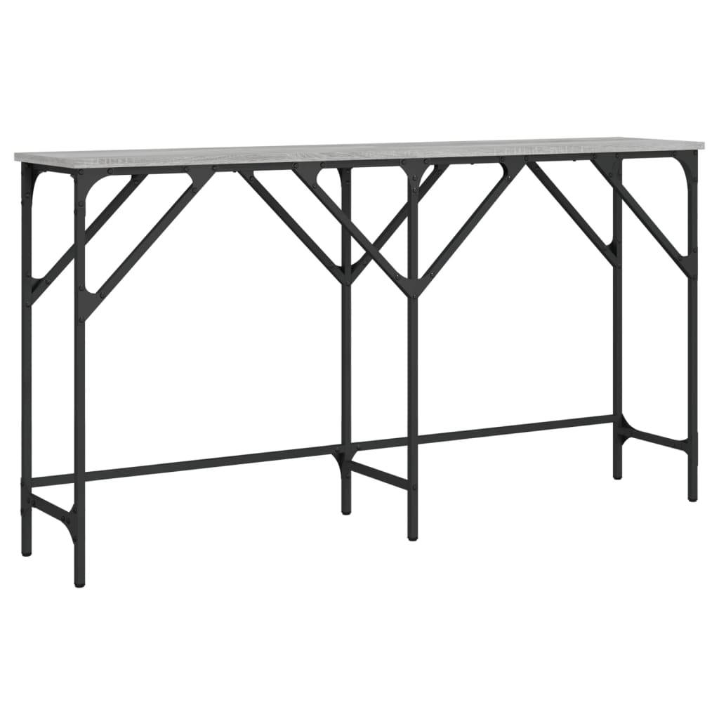Table console sonoma gris 140x29x75 cm bois d'ingénierie - XIOS