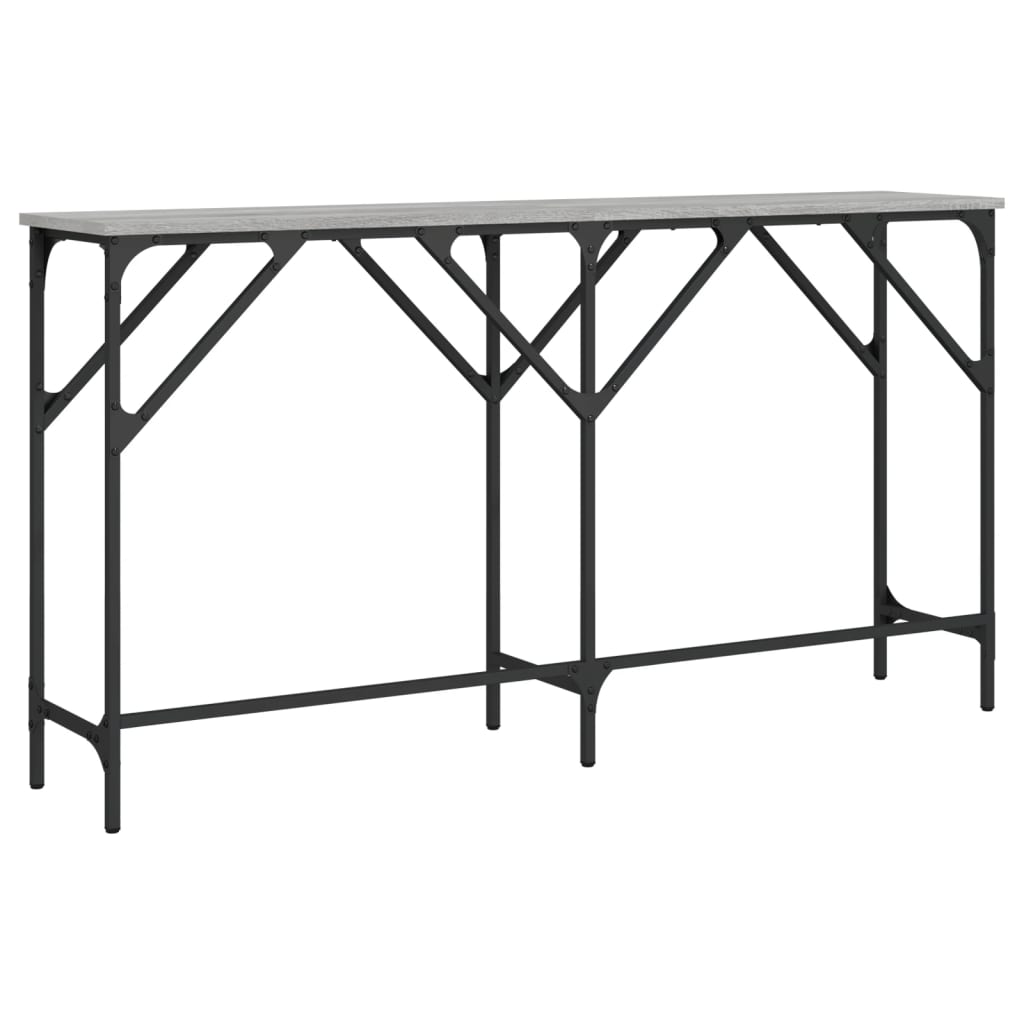 Table console sonoma gris 140x29x75 cm bois d'ingénierie - XIOS