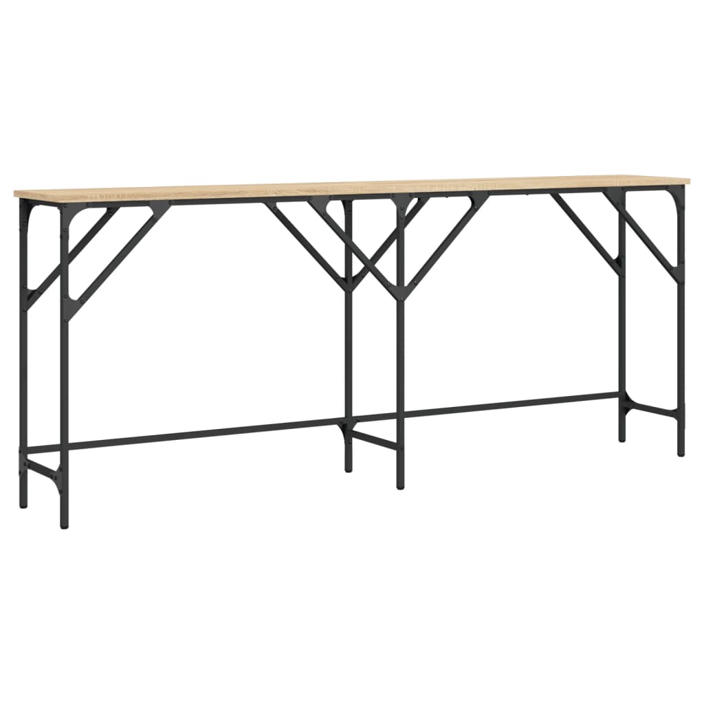 Table console chêne sonoma 180x29x75 cm bois d'ingénierie - XIOS