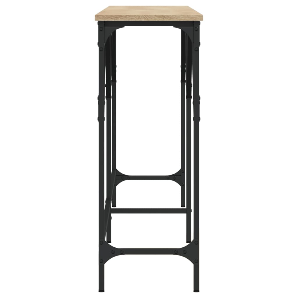 Table console chêne sonoma 180x29x75 cm bois d'ingénierie - XIOS