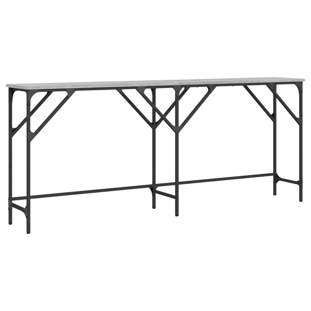 Table console sonoma gris 180x29x75 cm bois d'ingénierie - XIOS