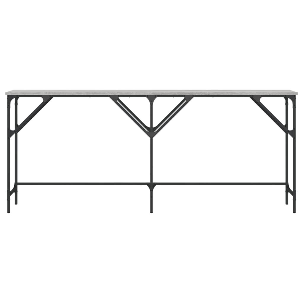 Table console sonoma gris 180x29x75 cm bois d'ingénierie - XIOS