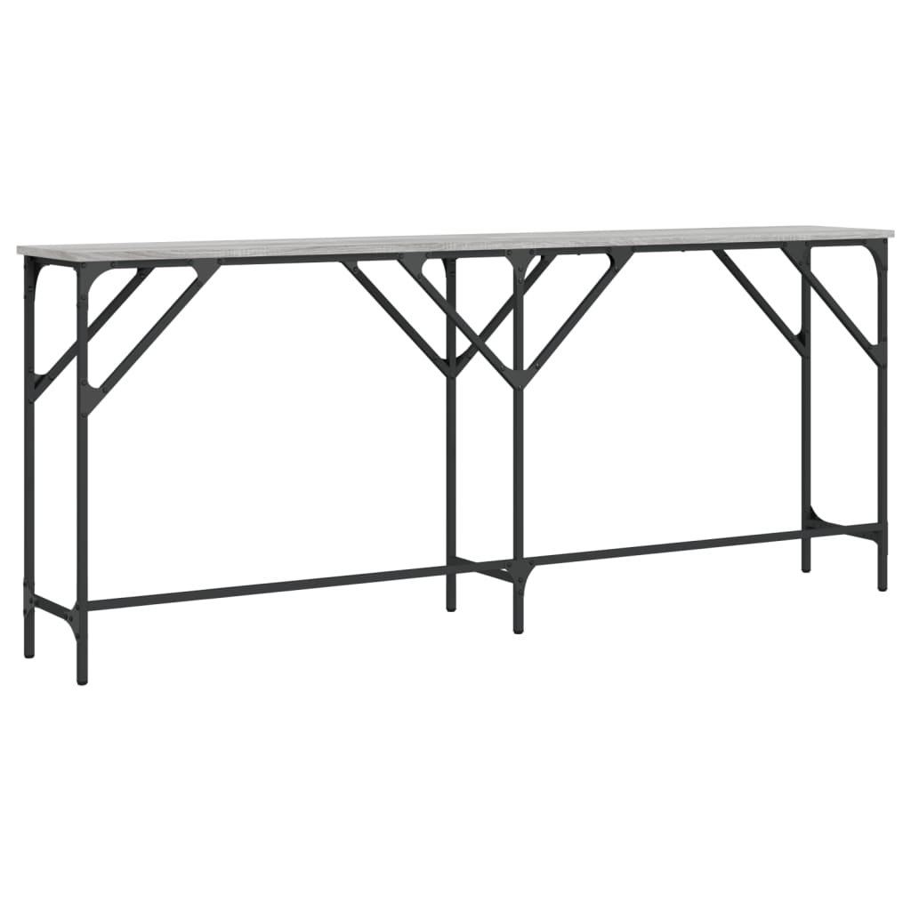 Table console sonoma gris 180x29x75 cm bois d'ingénierie - XIOS