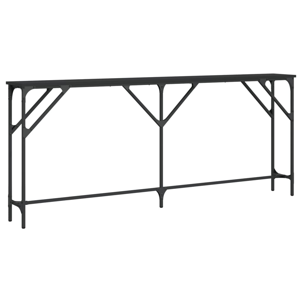Table console noir 180x23x75 cm bois d'ingénierie - XIOS