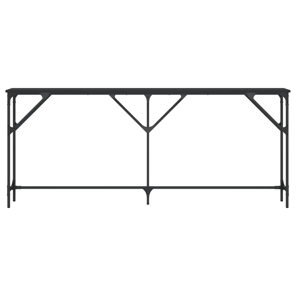 Table console noir 180x23x75 cm bois d'ingénierie - XIOS