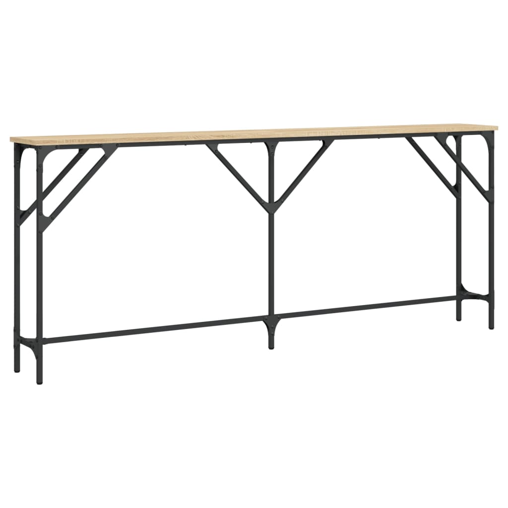 Table console chêne sonoma 180x23x75 cm bois d'ingénierie - XIOS