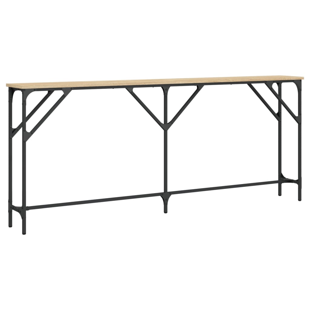 Table console chêne sonoma 180x23x75 cm bois d'ingénierie - XIOS