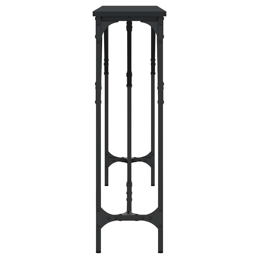 Table console noir 140x23x75 cm bois d'ingénierie - XIOS