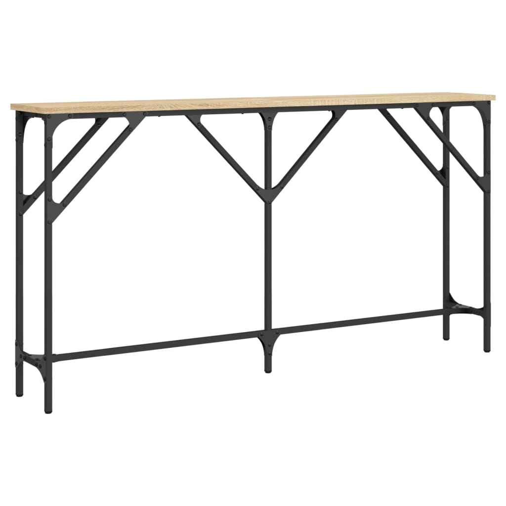 Table console chêne sonoma 140x23x75 cm bois d'ingénierie - XIOS
