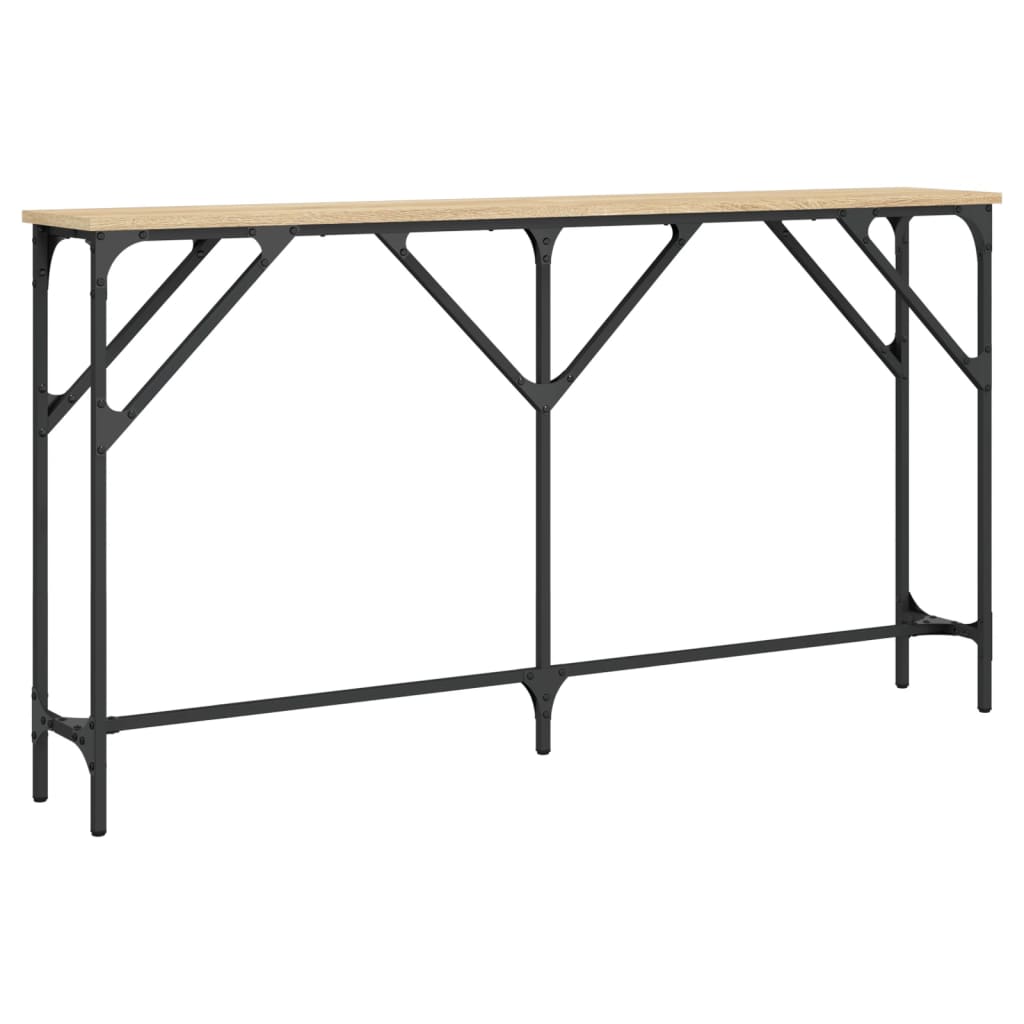 Table console chêne sonoma 140x23x75 cm bois d'ingénierie - XIOS