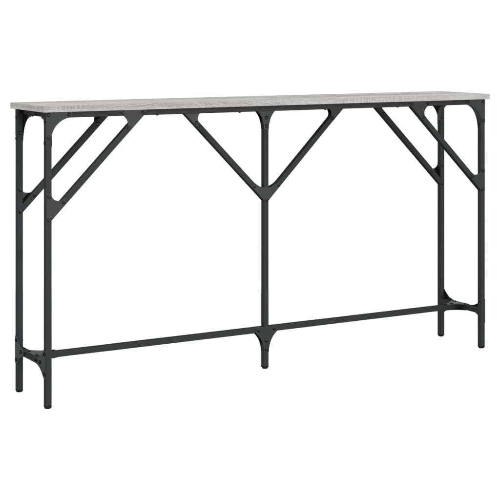 Table console sonoma gris 140x23x75 cm bois d'ingénierie - XIOS