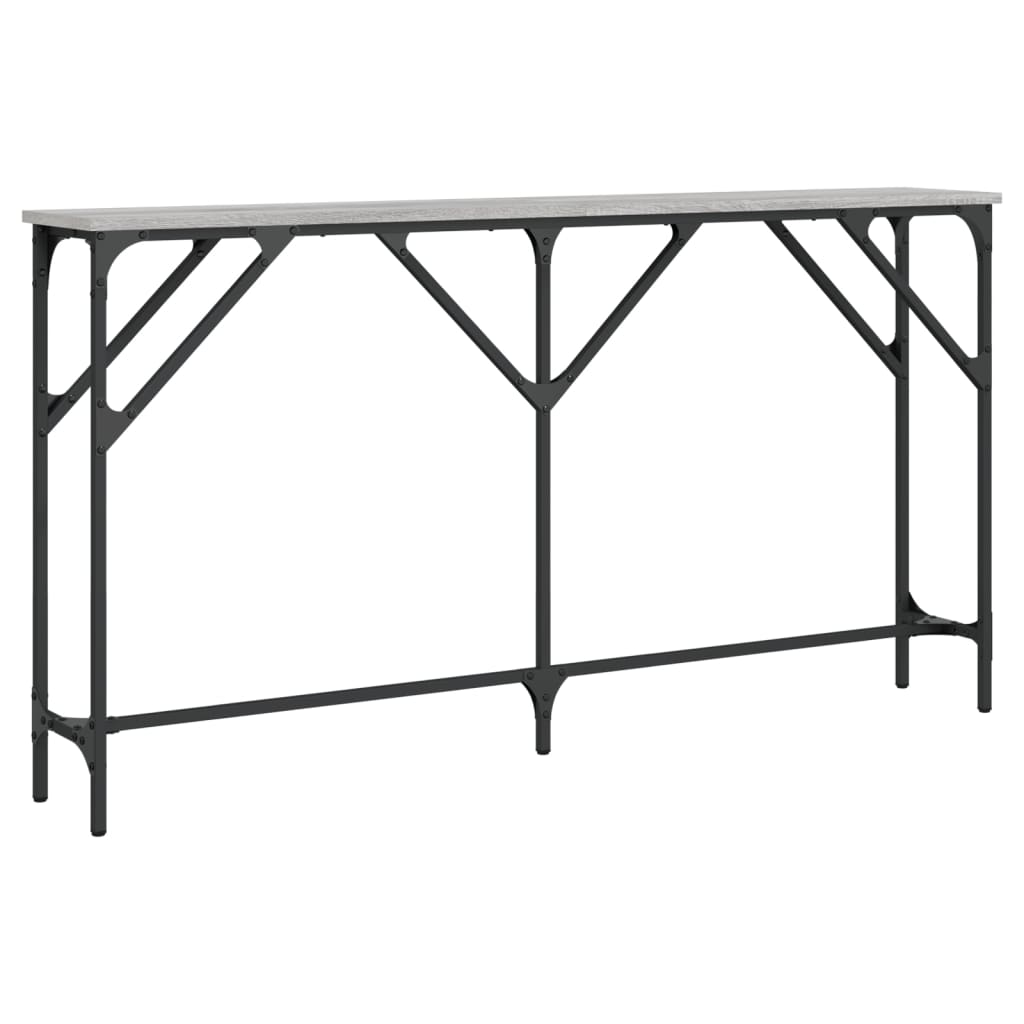 Table console sonoma gris 140x23x75 cm bois d'ingénierie - XIOS