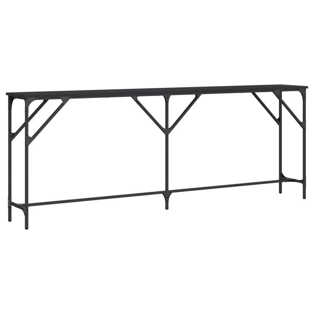 Table console noir 200x29x75 cm bois d'ingénierie - XIOS