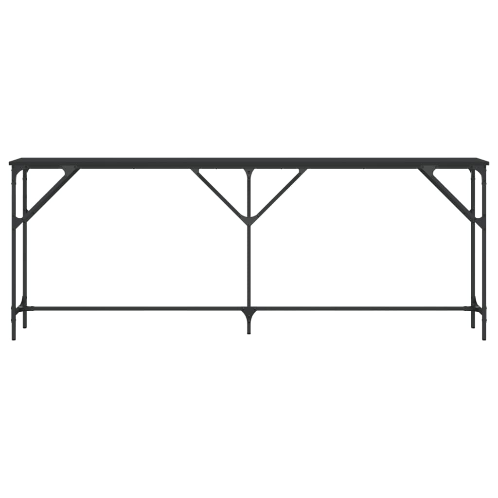 Table console noir 200x29x75 cm bois d'ingénierie - XIOS