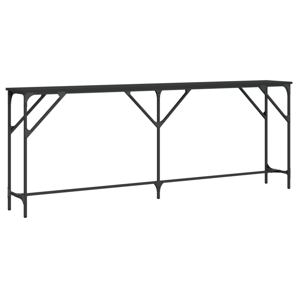 Table console noir 200x29x75 cm bois d'ingénierie - XIOS