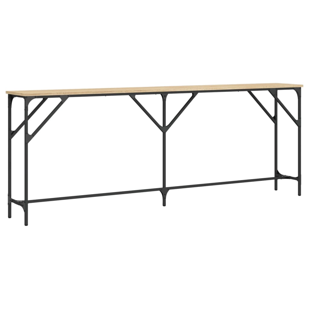 Table console chêne sonoma 200x29x75 cm bois d'ingénierie - XIOS