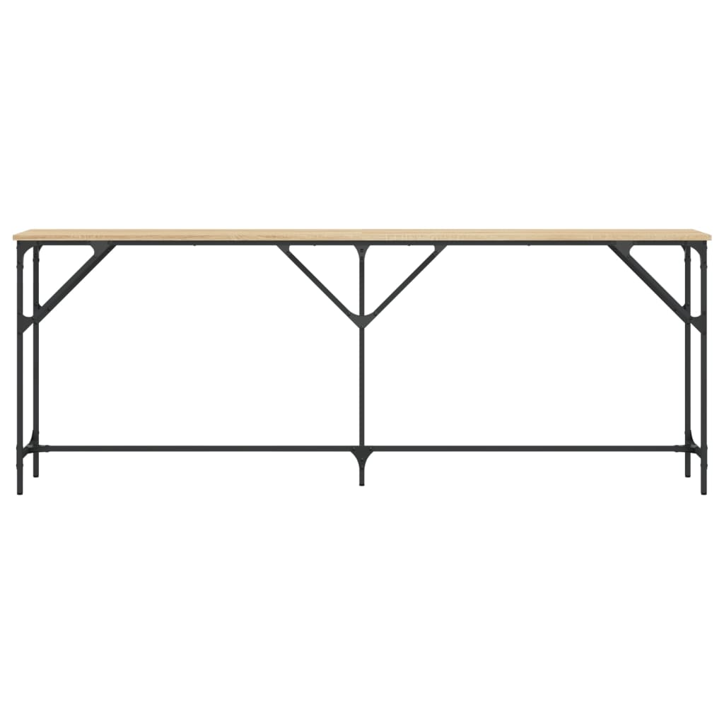 Table console chêne sonoma 200x29x75 cm bois d'ingénierie - XIOS