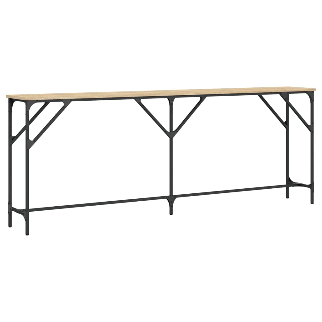 Table console chêne sonoma 200x29x75 cm bois d'ingénierie - XIOS