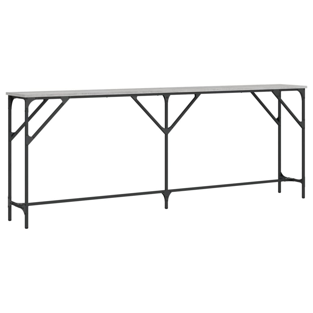 Table console sonoma gris 200x29x75 cm bois d'ingénierie - XIOS
