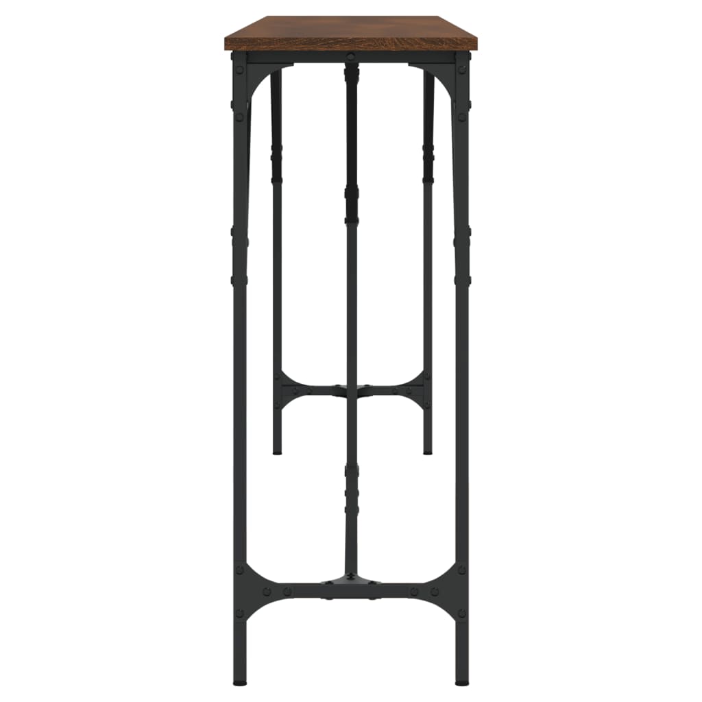 Table console chêne marron 200x29x75 cm bois d'ingénierie - XIOS
