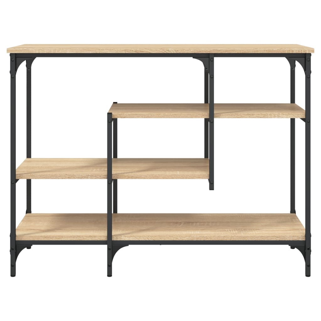 Table console avec étagères chêne sonoma 100x35x75 cm - XIOS