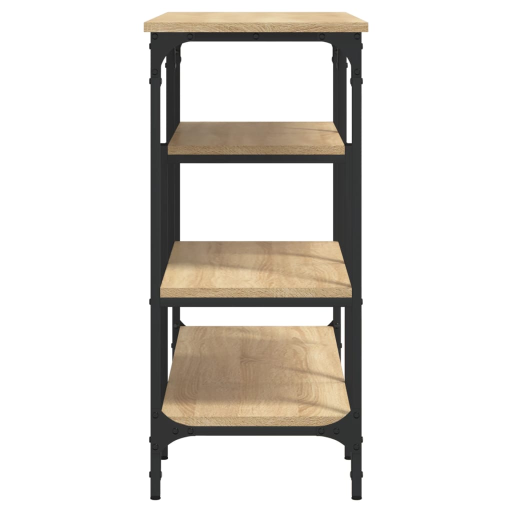 Table console avec étagères chêne sonoma 100x35x75 cm - XIOS
