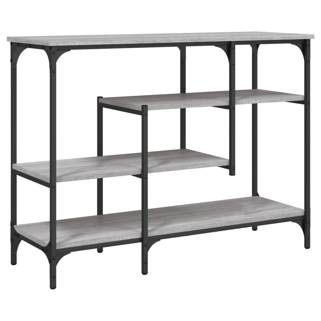 Table console avec étagères sonoma gris 100x35x75 cm - XIOS