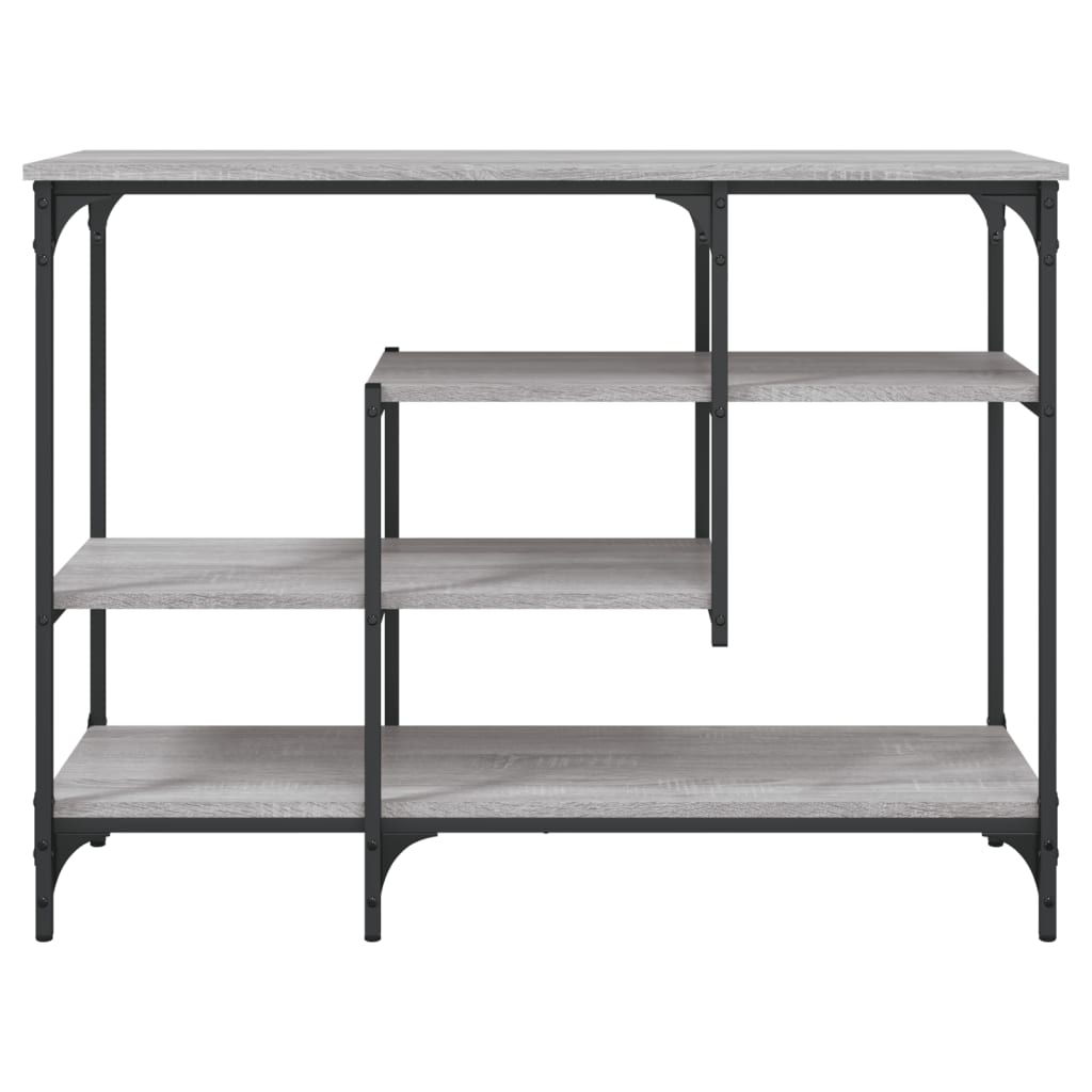 Table console avec étagères sonoma gris 100x35x75 cm - XIOS