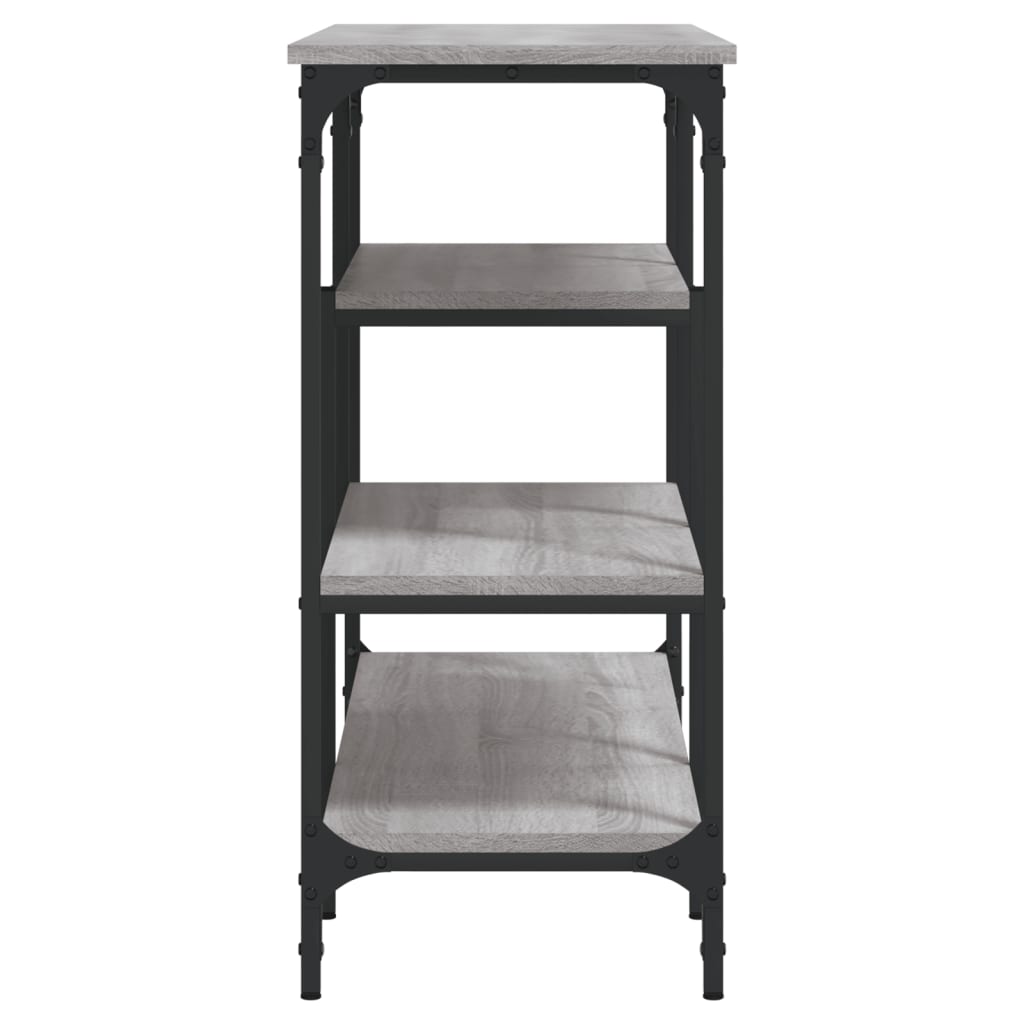 Table console avec étagères sonoma gris 100x35x75 cm - XIOS