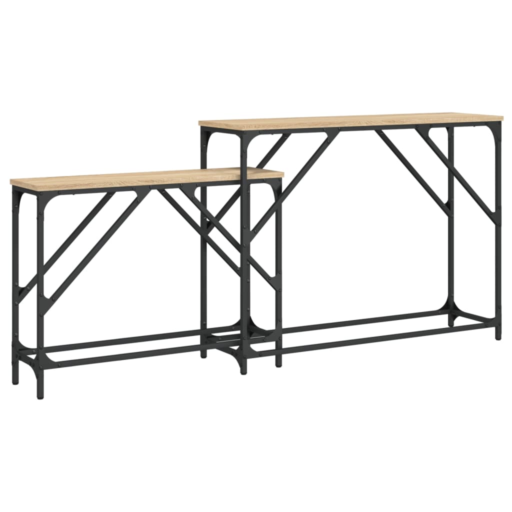 Tables console gigognes 2 pcs chêne sonoma bois d'ingénierie - XIOS