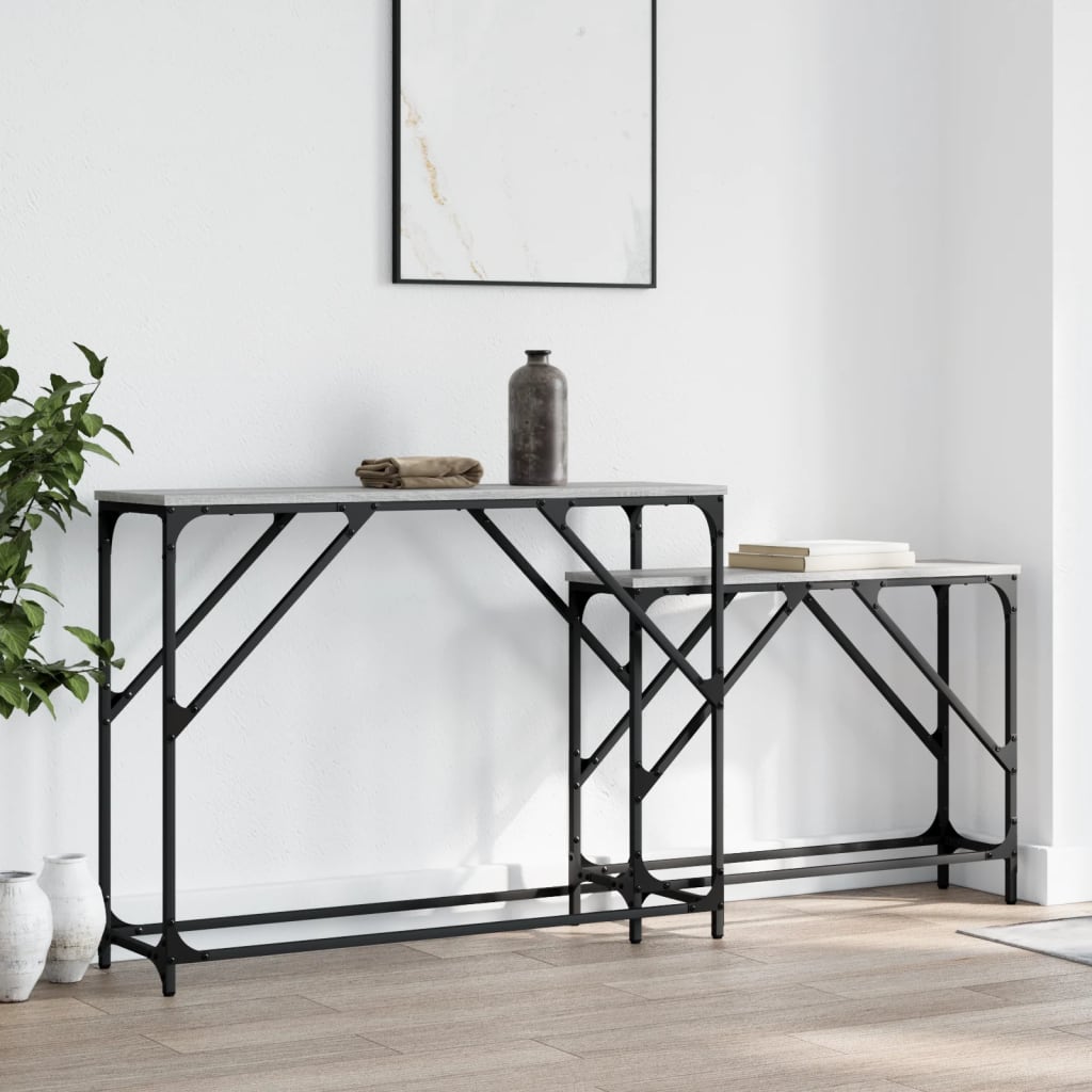 Tables console gigognes 2 pcs sonoma gris bois d'ingénierie - XIOS
