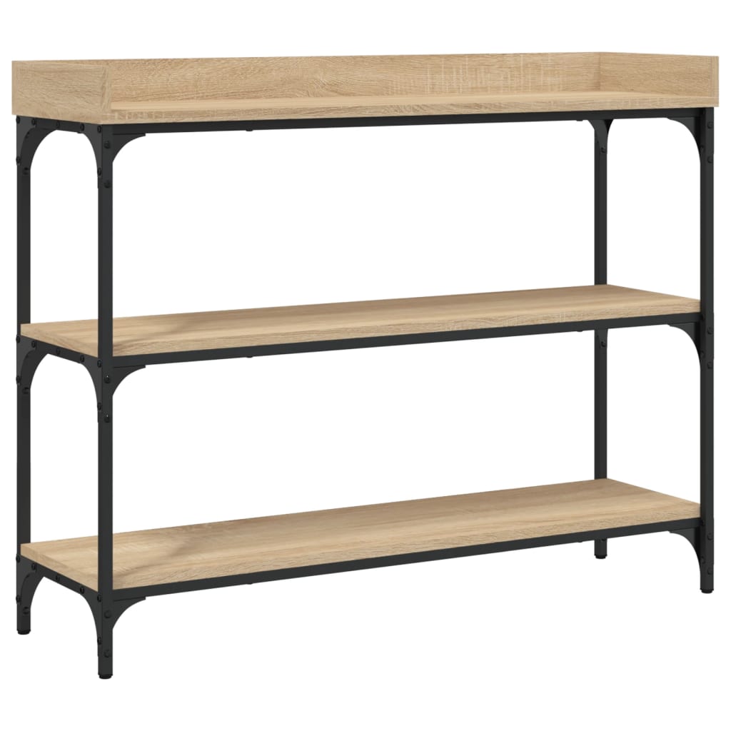 Table console avec étagères chêne sonoma 100x30x80 cm - XIOS