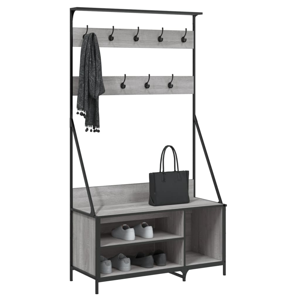 Porte-vêtements et rangement des chaussures sonoma gris - XIOS