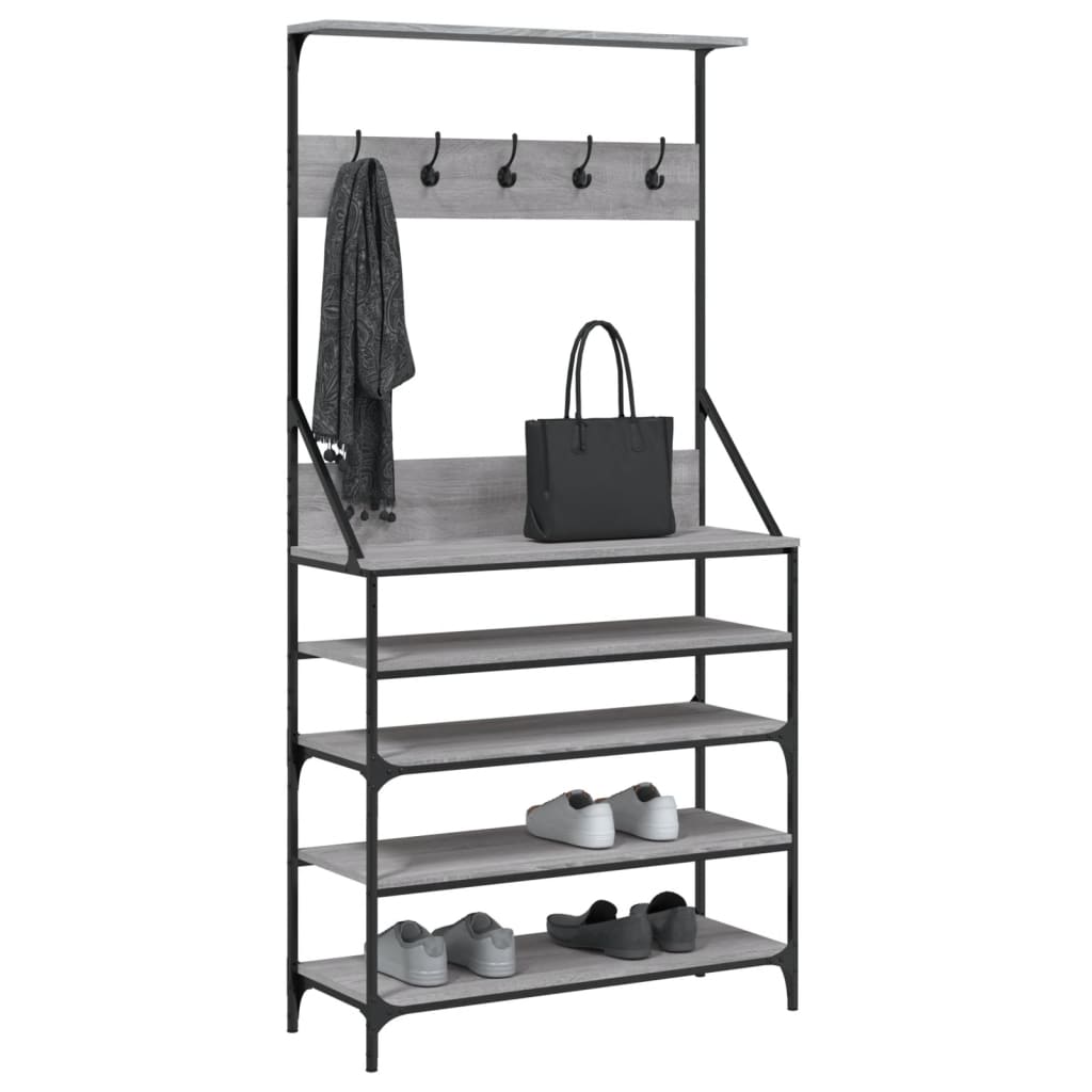 Porte-vêtements et rangement des chaussures sonoma gris - XIOS