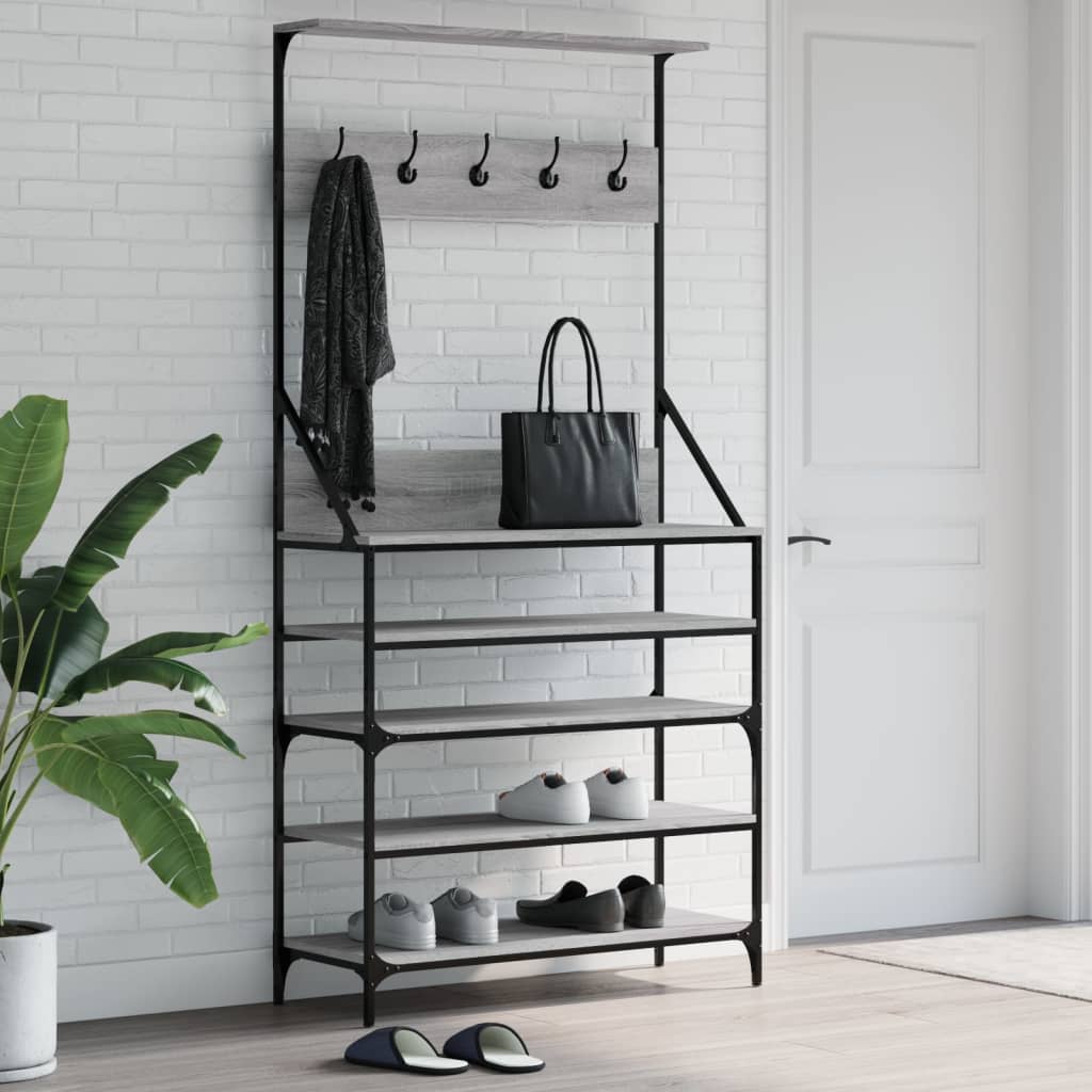 Porte-vêtements et rangement des chaussures sonoma gris - XIOS