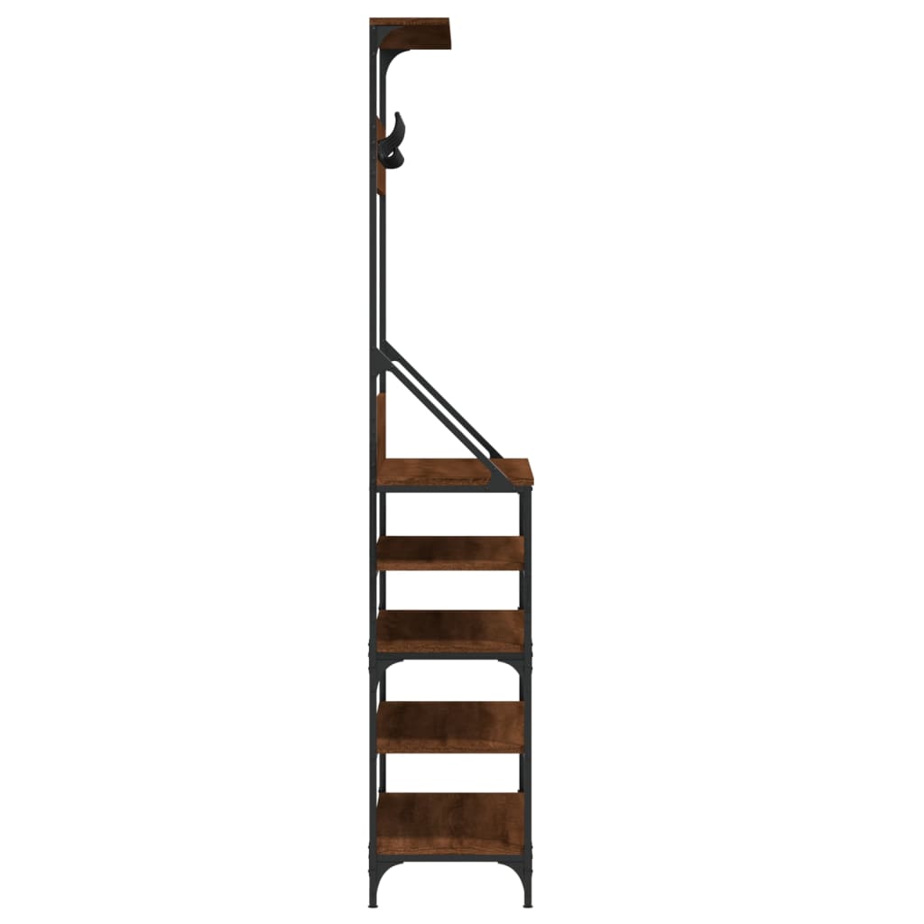 Porte-vêtements et rangement des chaussures chêne marron - XIOS